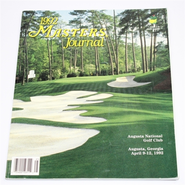 1992 Masters Journal with Two Unused Practice Day Tickets