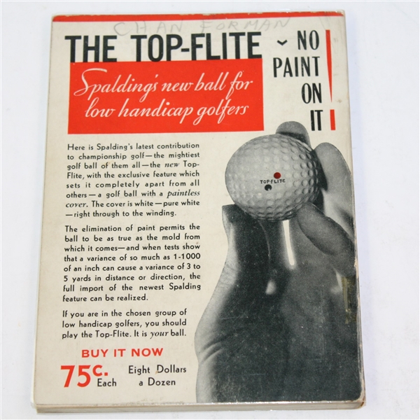 1932 Spalding Golf Guide How I Play Golf by Bobby Jones - Laminated Cover - Robert Sommers Collection