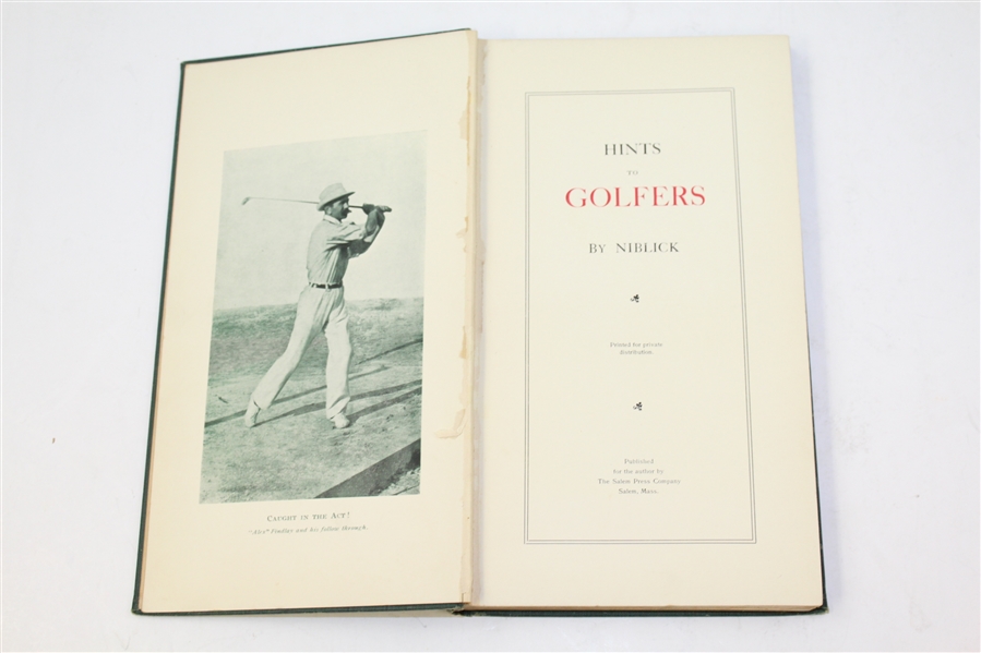 'Hints to Golfer's' Book by Niblick 5th Edition #816 with USGA Book Plate - Robert Sommers Collection