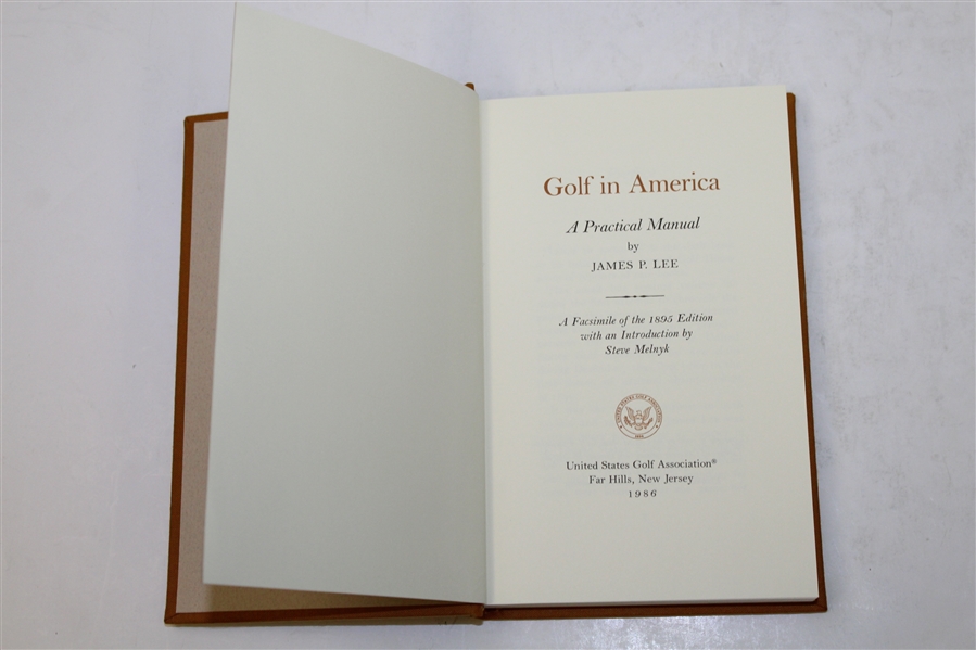 'Golf in America' by James P. Lee Ltd Ed USGA Re-print with Slip Case - Robert Sommers Collection