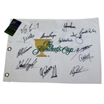 Undated Presidents Cup Embroidered White Flag Signed by International Team JSA ALOA