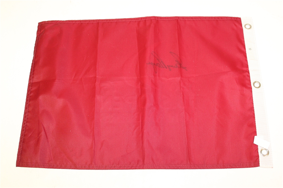 Gary Player Signed 2015 US Open at Chambers Bay Red Screen Flag JSA ALOA