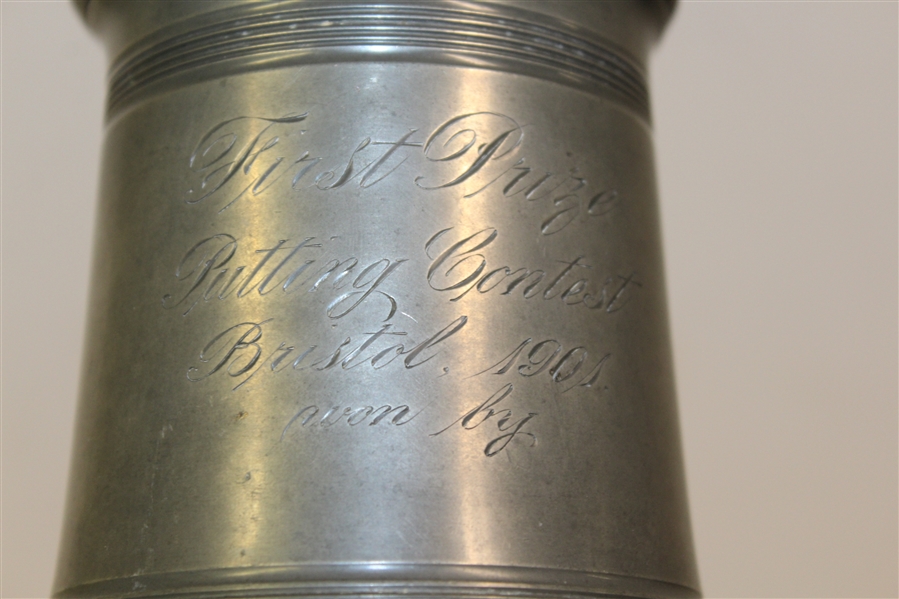 1901 Bristol Golf Club First Prize Putting Contest Pewter Stein - Roth Collection