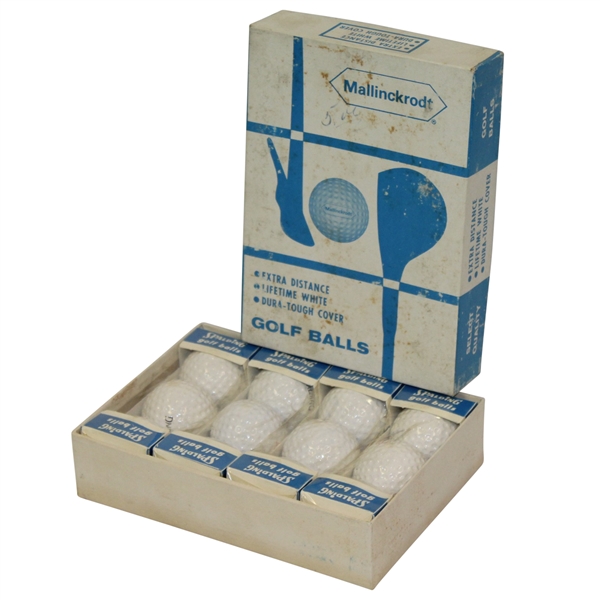 Mallinckrodt Spalding Dura-Tough Cover Dozen Golf Balls in Original Box - Roth Collection
