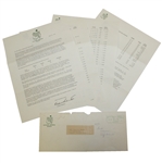 1976 Augusta National Press Letter with Clifford Roberts Resignation Content - Augusta Mayor Lewis "Pop" Newman