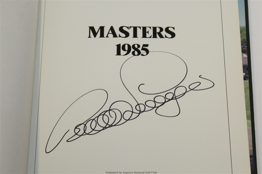 1985 Masters Tournament Annual Signed by Bernhard Langer JSA ALOA