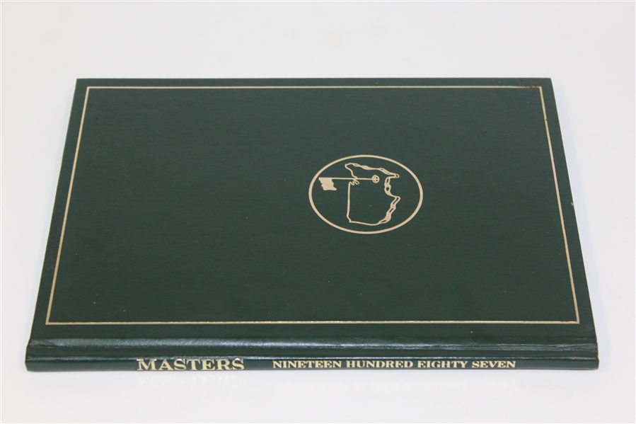1987 Masters Tournament Annual Signed by Larry Mize JSA ALOA