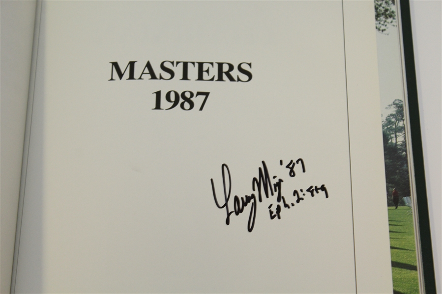 1987 Masters Tournament Annual Signed by Larry Mize JSA ALOA