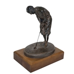 Classic Golfing Figure Statue - Wooden Base - Roth Collection