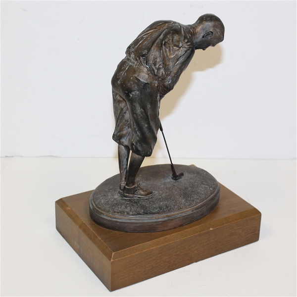 Classic Golfing Figure Statue - Wooden Base - Roth Collection