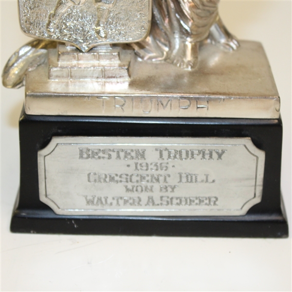 1936 Crescent Hill Besten Trophy Won By Walter A. Scheer - Roth Collection