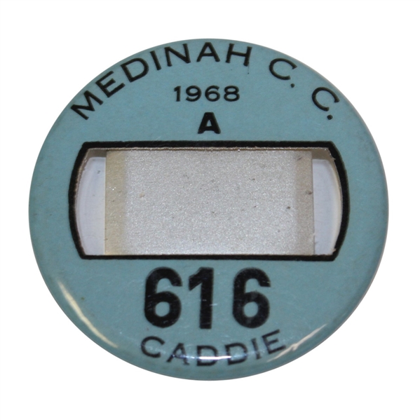 1968 Medinah Country Club Caddie Badge #616 - Roth Collection