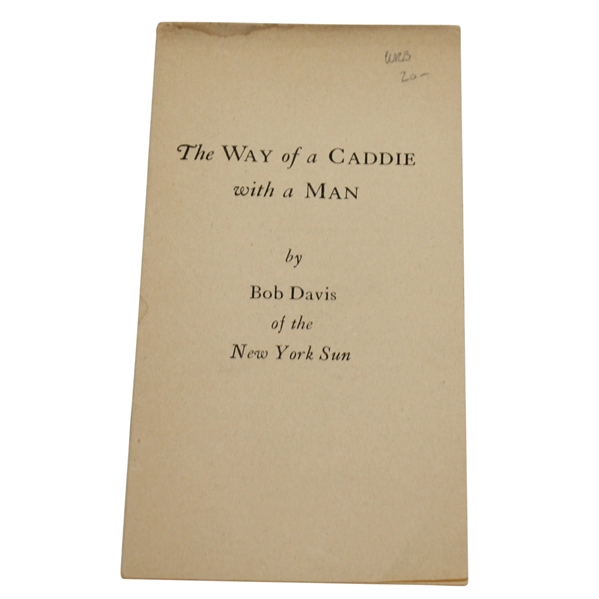1926 'The Way of a Caddie with a Man' by Bob Davis