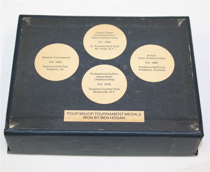 Ben Hogan Four Major Championship Medals Display Box