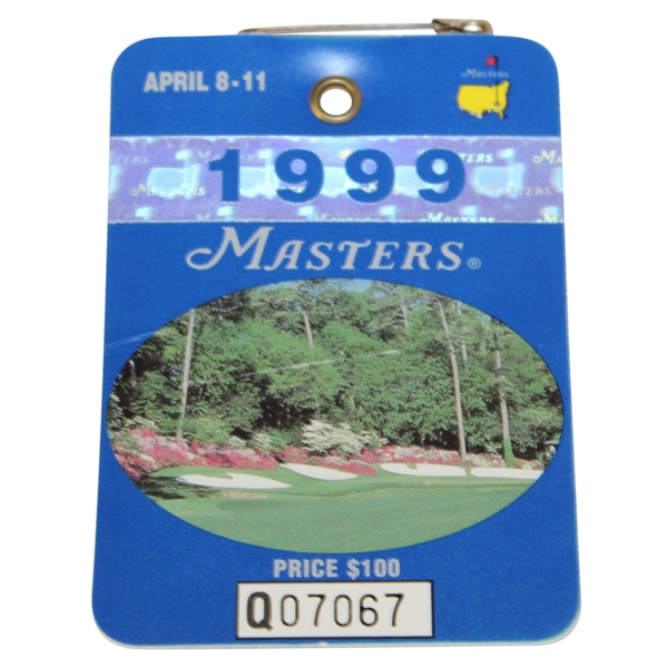 1999 Masters Tournament Series Badge #Q07067- José María Olazábal Win