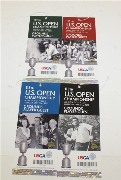 2013 US Open Ticket Set with Yardage Book - Justin Rose Win