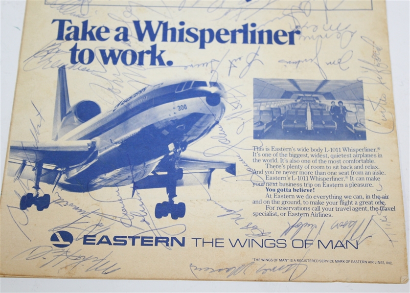 Multi-Signed 1975 Westchester Classic Pairing Sheet JSA ALOA