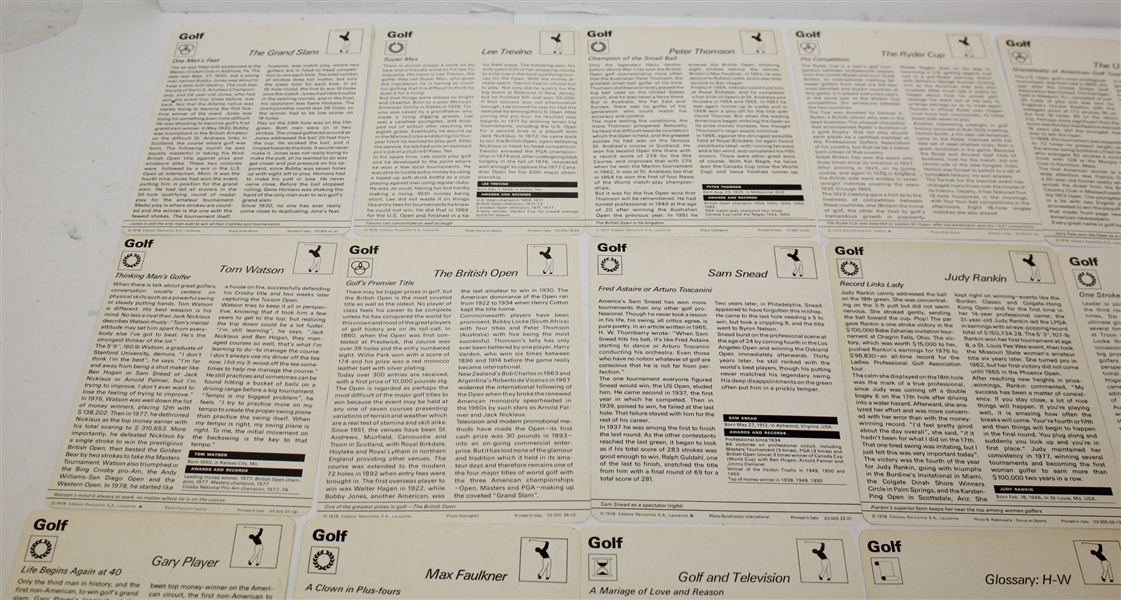 1978-1979 Sportscaster Golf Cards - Twenty-Five Cards