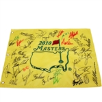 Multi-Signed 2010 Masters Embroidered Flag - Including Johnson, Furyk, Kuchar, and Day JSA ALOA