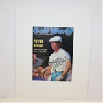 Payne Stewart Signed Golf World Magazine Cover - Matted JSA ALOA