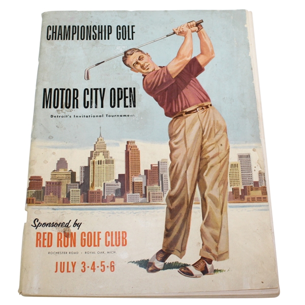 1952 Motor City Open at Red Run Golf Club Program - Ben Hogan Participant