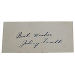 Johnny Farrell Signed Cut with Best Wishes Notation JSA ALOA