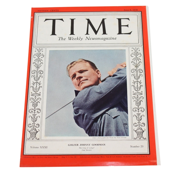 1939 Time Magazine Cover with Johnny Goodman