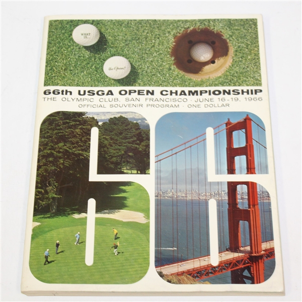 1966 US Open Ticket, Program, Guest Badge, Palmer & Casper Photo, Casper Signed Photo JSA ALOA