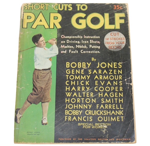 1931 'Short Cuts to Par Golf' by Bobby Jones, Gene Sarazen, & Others - Roth Collection