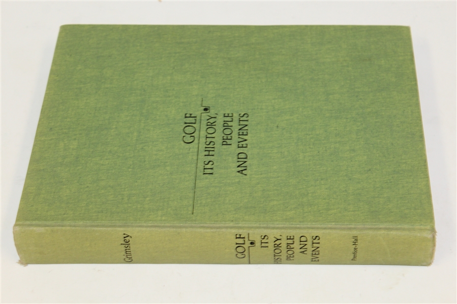 1966 'Golf: Its History, People and Events' Signed by Grimsley to Tom McMahon JSA ALOA - McMahon Collection