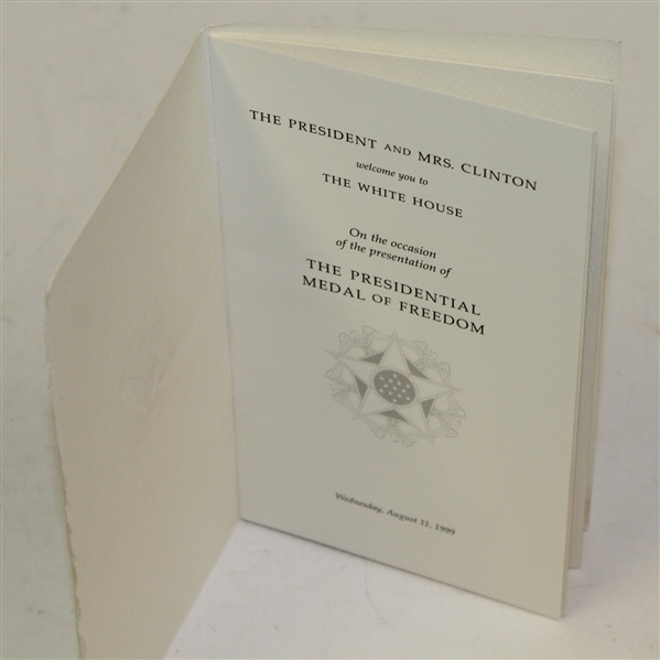 Program from Gerald Ford's Presidential Medal of Freedom Ceremony - Barrett Collection