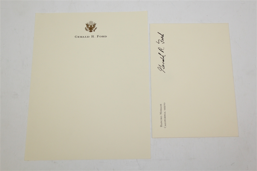 Part of Gerald R. Ford Letterhead & Envelope with Presidential Seal - Barrett Collection