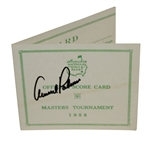 Arnold Palmer Signed 1958 Masters Official Scorecard JSA ALOA