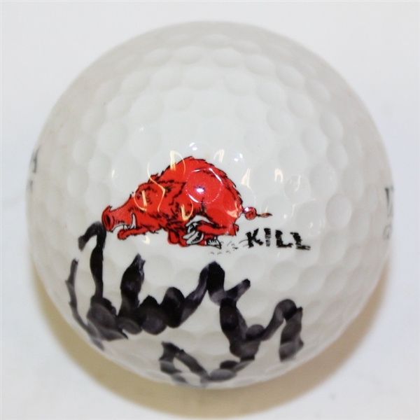John Daly Signed Arkansas Razorback Logo Golf Ball JSA ALOA