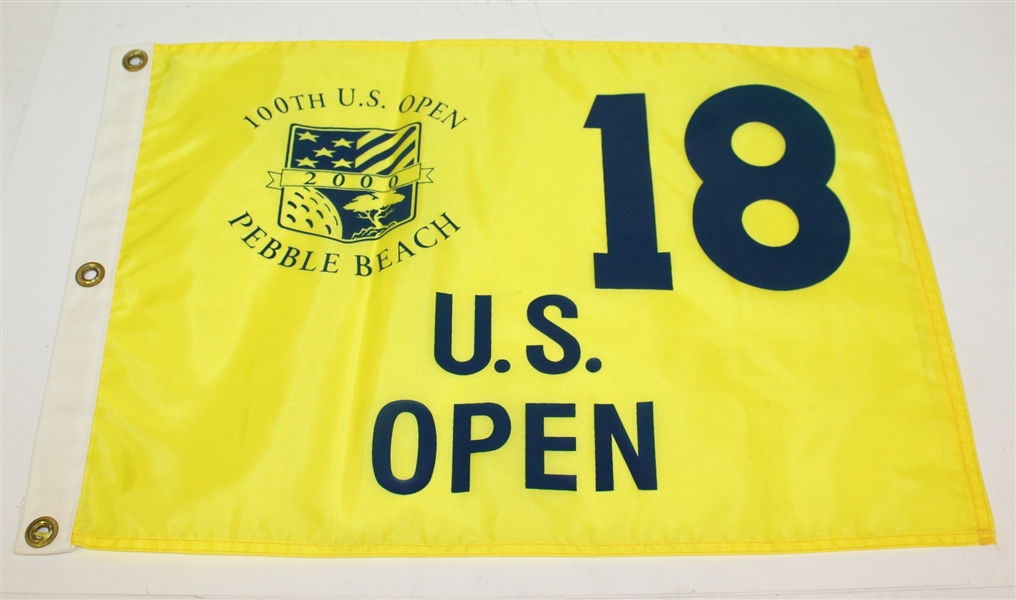 2000 US Open Flag and 2004 US Open Merch Shop Flag - Tiger and Goosen Wins