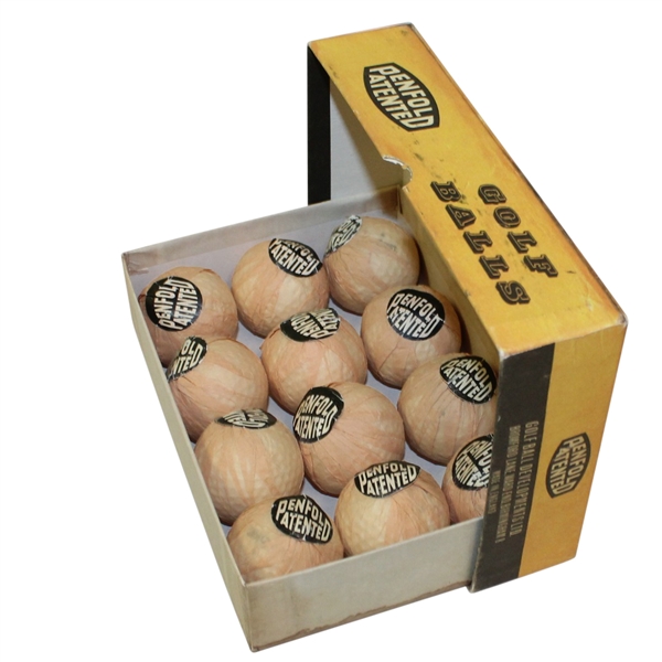 Dozen Penfold Patented Individually Wrapped Golf Balls and Box