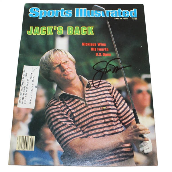 Jack Nicklaus Signed June 23, 1980 Sports Illustrated JSA #P36703