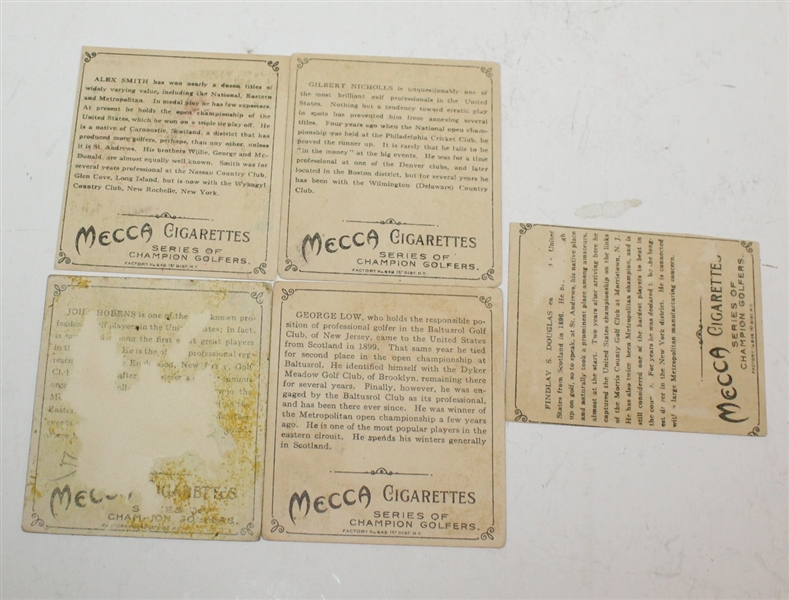 Mecca Cigarettes Tobacco Cards - Smith, Low, Douglas, Nicholls, and Hobens
