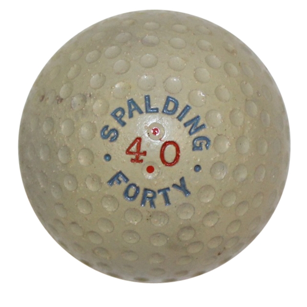 1918 Spalding Forty Ball - Blue and Red
