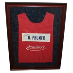 Arnold Palmer Signed Ameritech Caddy Bib JSA ALOA - Framed
