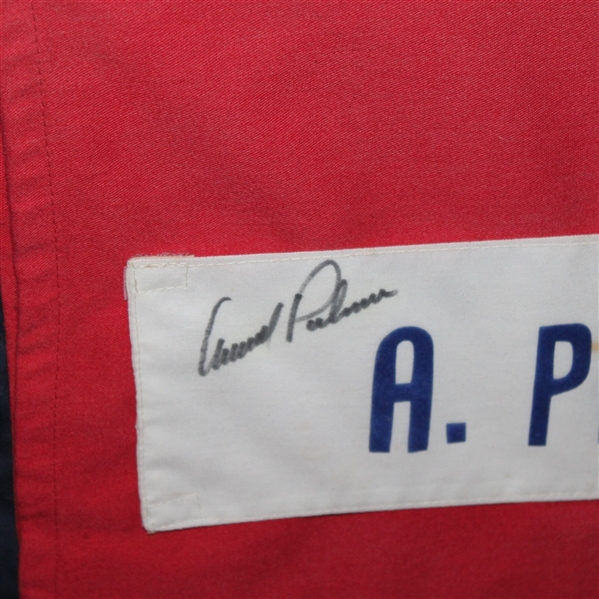 Arnold Palmer Signed Ameritech Caddy Bib JSA ALOA - Framed