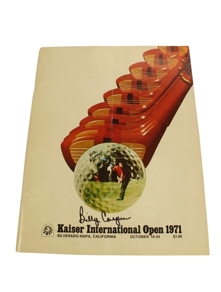 1971 Kaiser International Open Program Signed by Billy Casper JSA ALOA