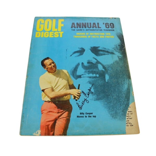 1969 Golf Digest Annual Yearbook Signed by Billy Casper JSA ALOA