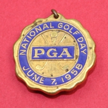Jack Nicklaus Signed 1963 National Golf Day Booklet Plus Two Golf Day Medals ('58 & '59) JSA ALOA