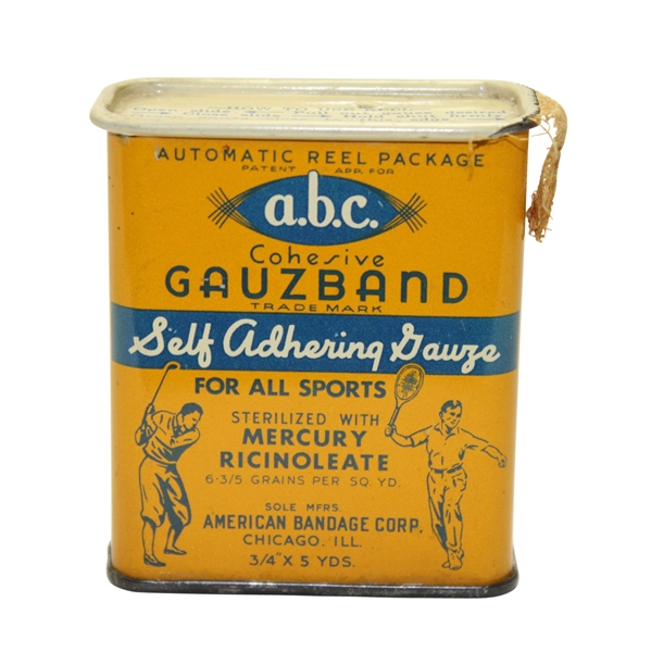 Vintage A.B.C. Cohesive Gauzeband Self Adhesive Gauze - American Bandage Corp. - Chicago