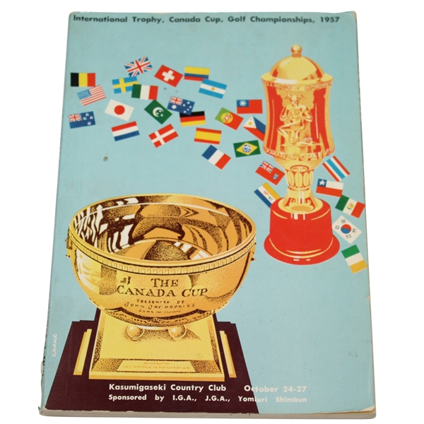 1957 Canada Cup Program - Snead/Demaret Runner Ups - Seldom Seen Played in Japan