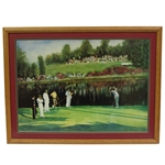 Augusta National Lithographic Print from Watercolor Reflections and Shadows by Edgar Barnett - Framed