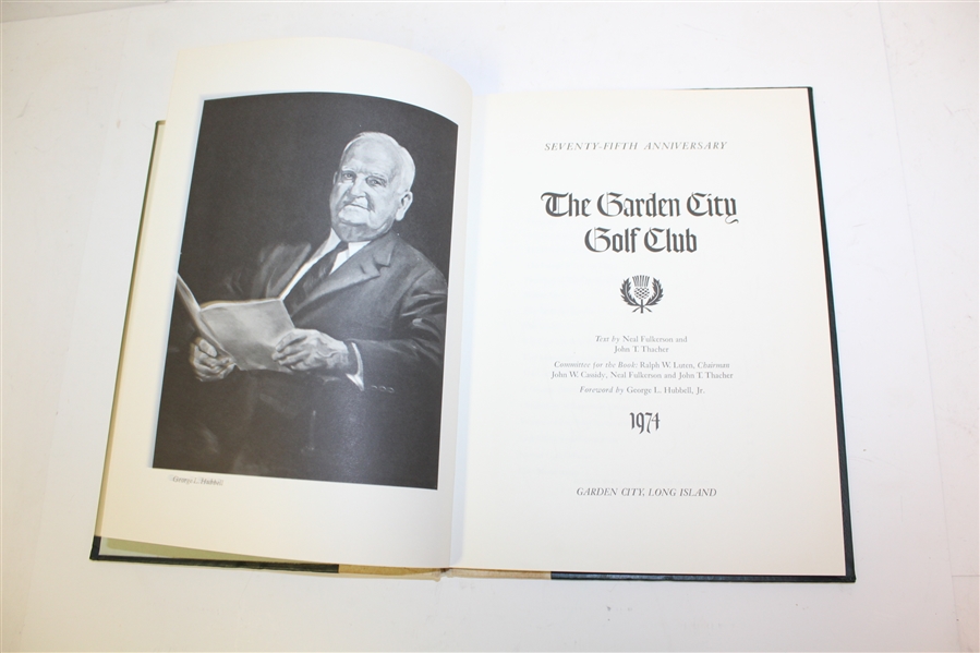75th Anniversary 'The Garden City Golf Club' Book - Inscription & Personal Library Stamp