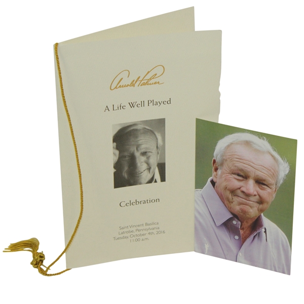 Arnold Palmer Funeral Service Program Including Photo