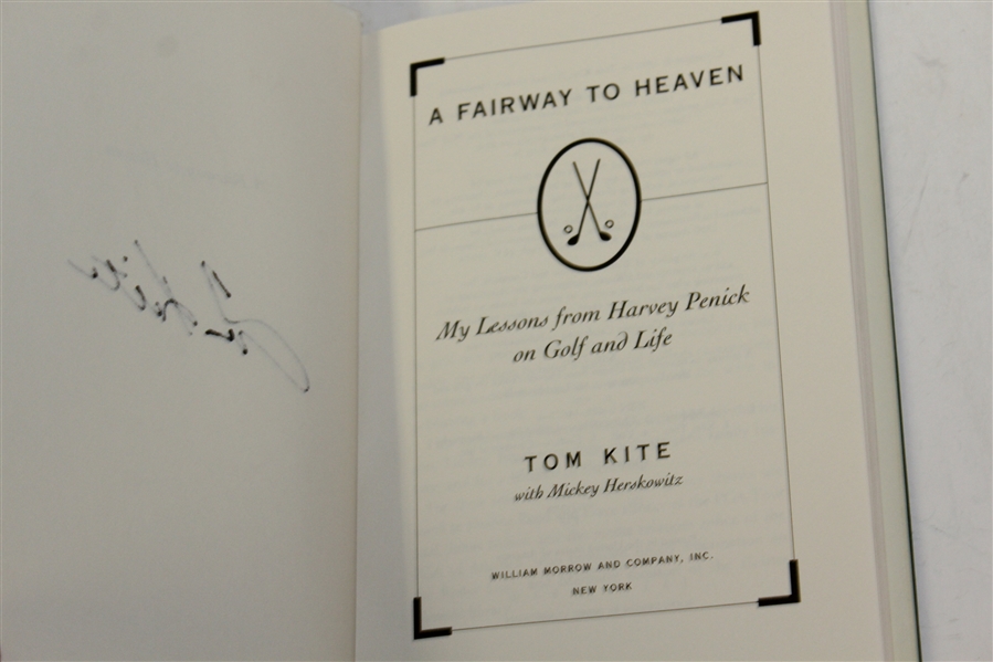 Tom Kite Signed 'A Fairway to Heaven' Book JSA ALOA